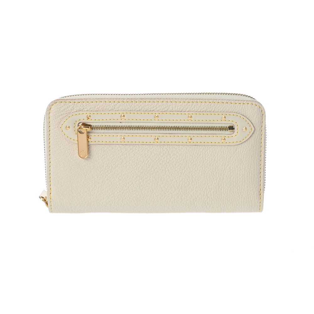 Louis Vuitton Suhali Zippy Wallet Bron White Goatskin Lambskin Long